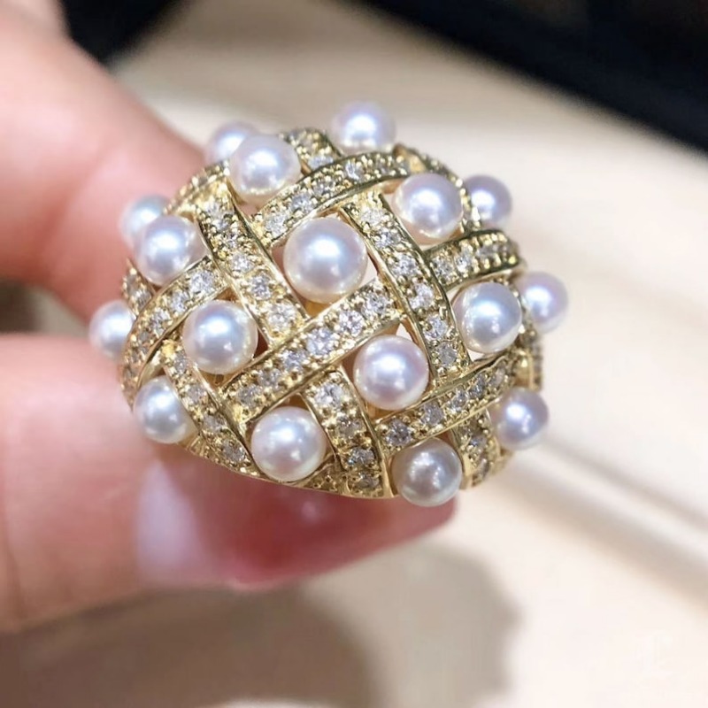 Women's Elegant French Style Plated Ring for Weddings